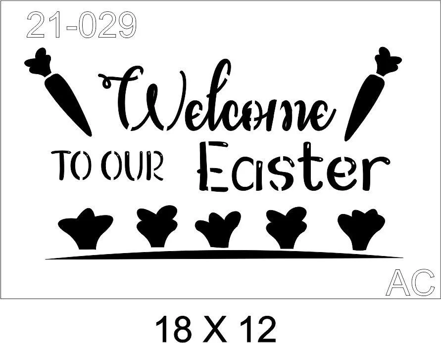 Stencil  Welcome Easter - 21-029