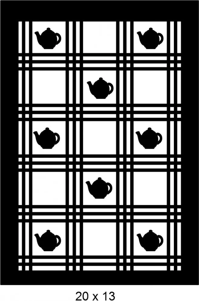 Stencil Xadrez c/ bule  21-213