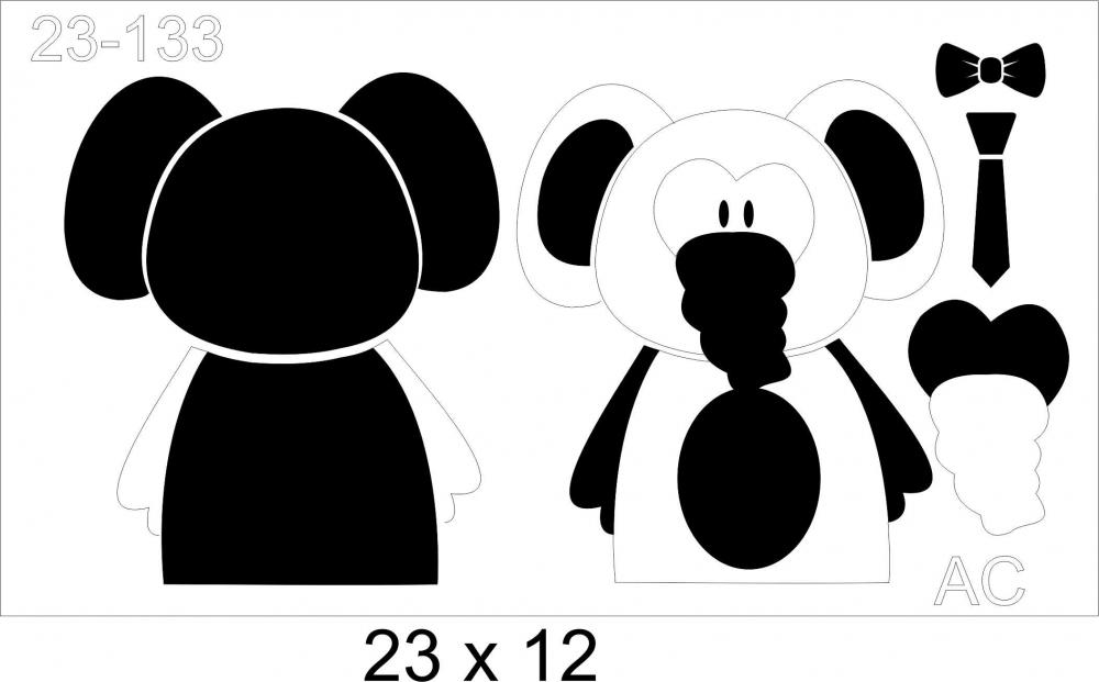 Stencil infantil Elefantinho  23-133