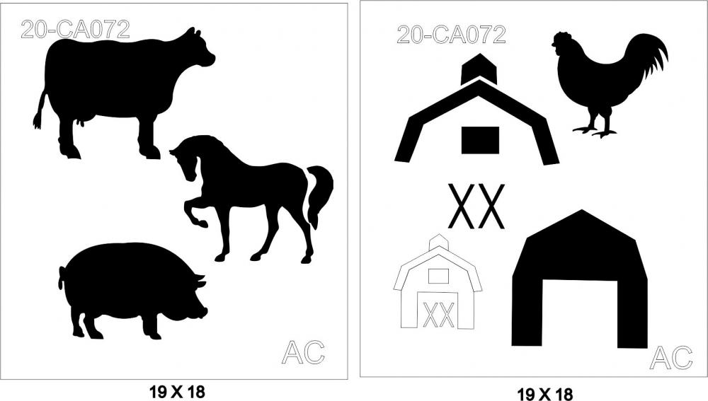 Stencils Celeiro Country     20CA072