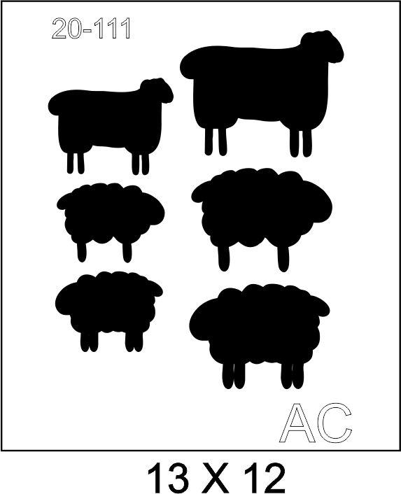 Stencils Ovelhas Country.  20CA0111