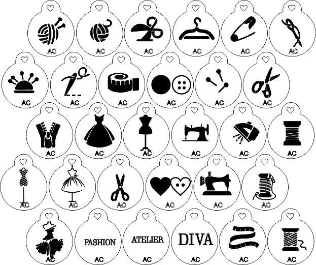 Stencils em miniatura Costura  COD 19min008