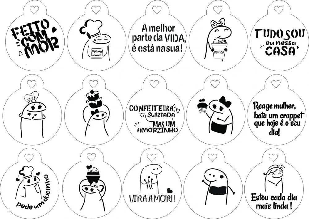 Stencils em miniatura Flork  COD 22min002