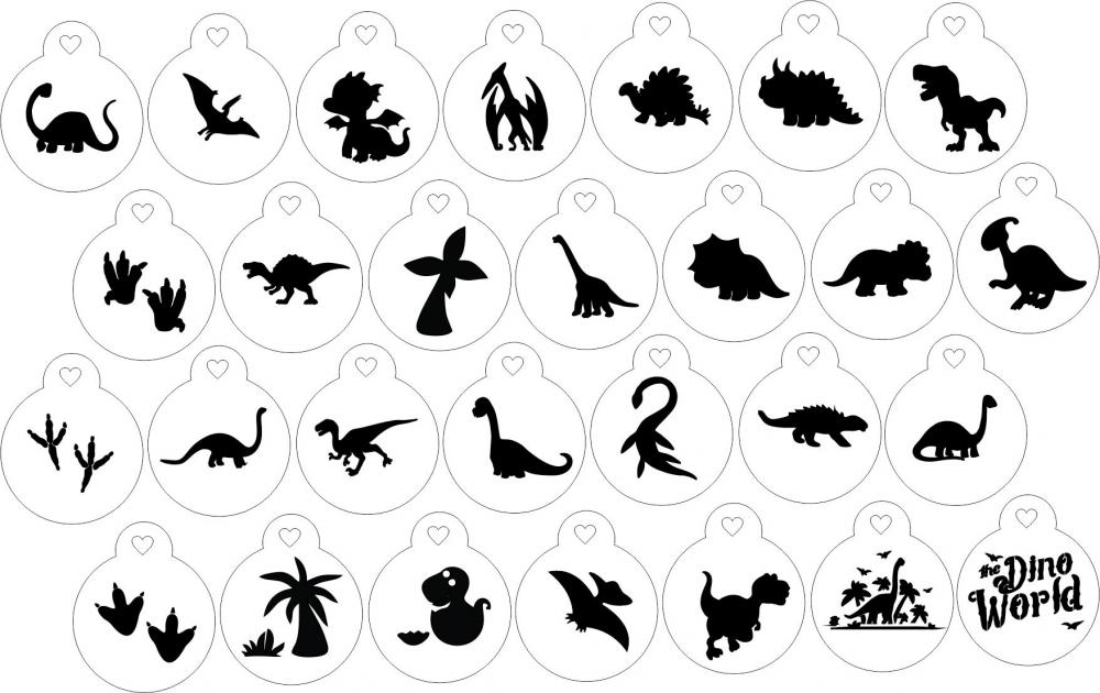 Stencils em miniatura  Dinossauro  20min017