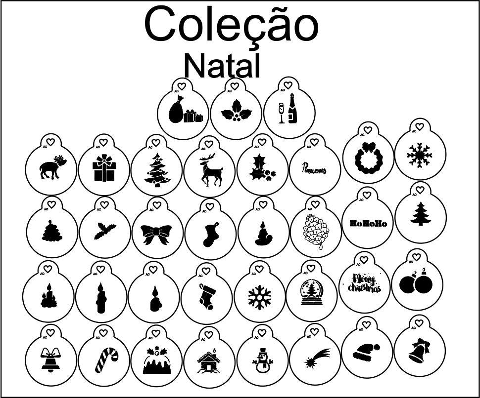 Stencils em miniatura NATAL COD 17min004