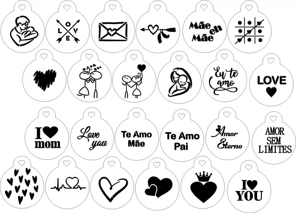Stencils  miniatura LOVE  19min014