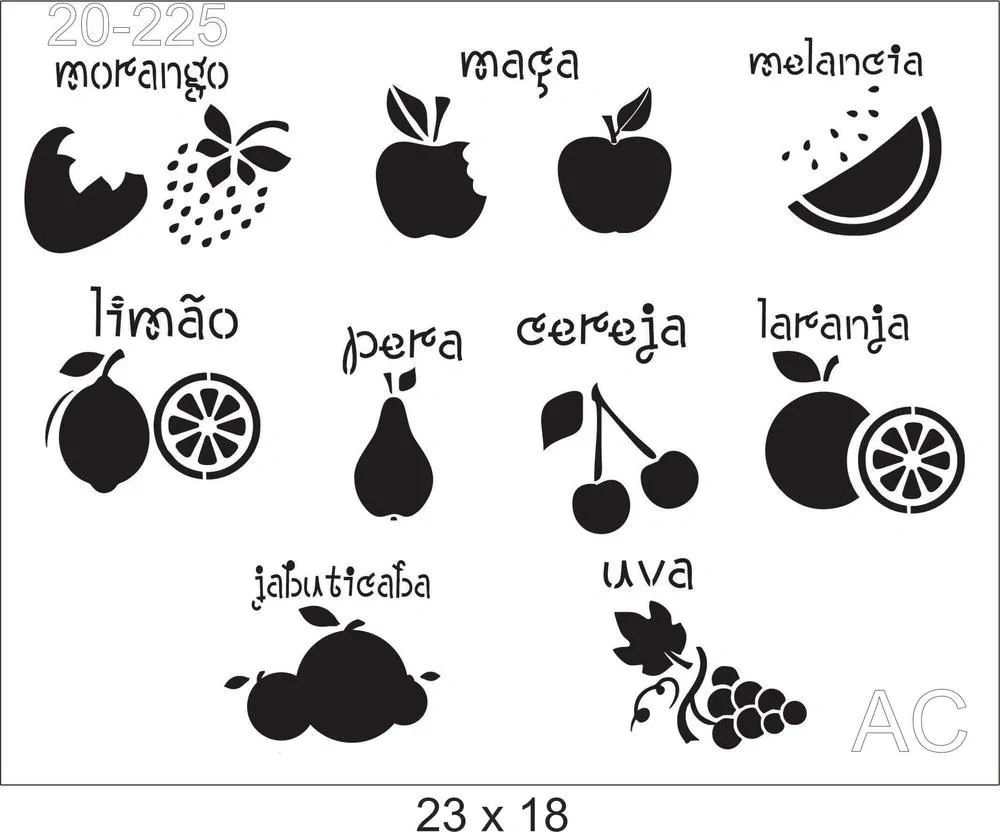 Stencils Frutinhas 20-225