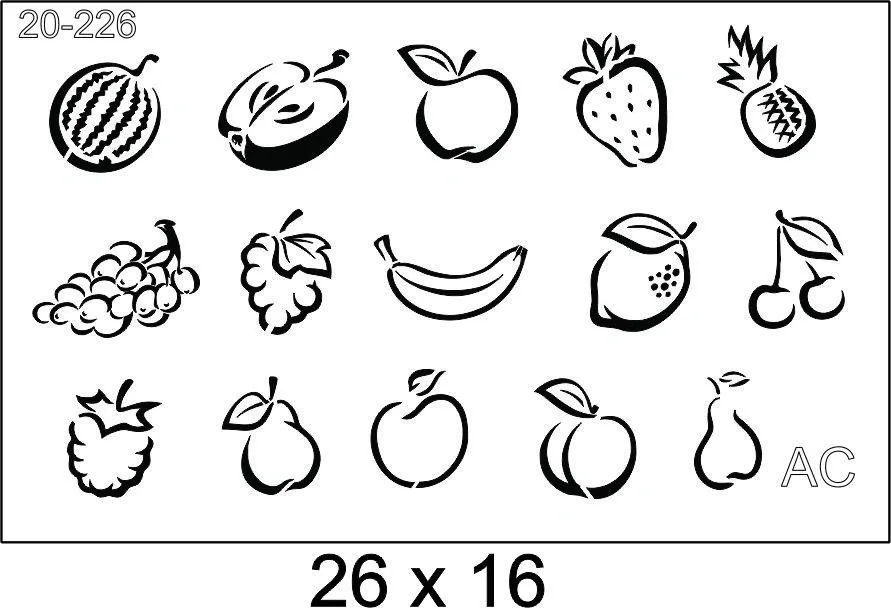 Stencils Frutinhas  20-226
