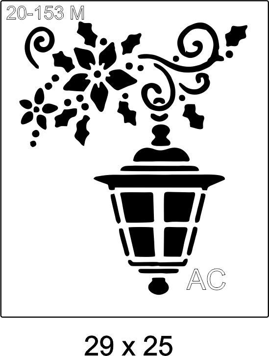 Stencil Lamparina  de Natal  20-153