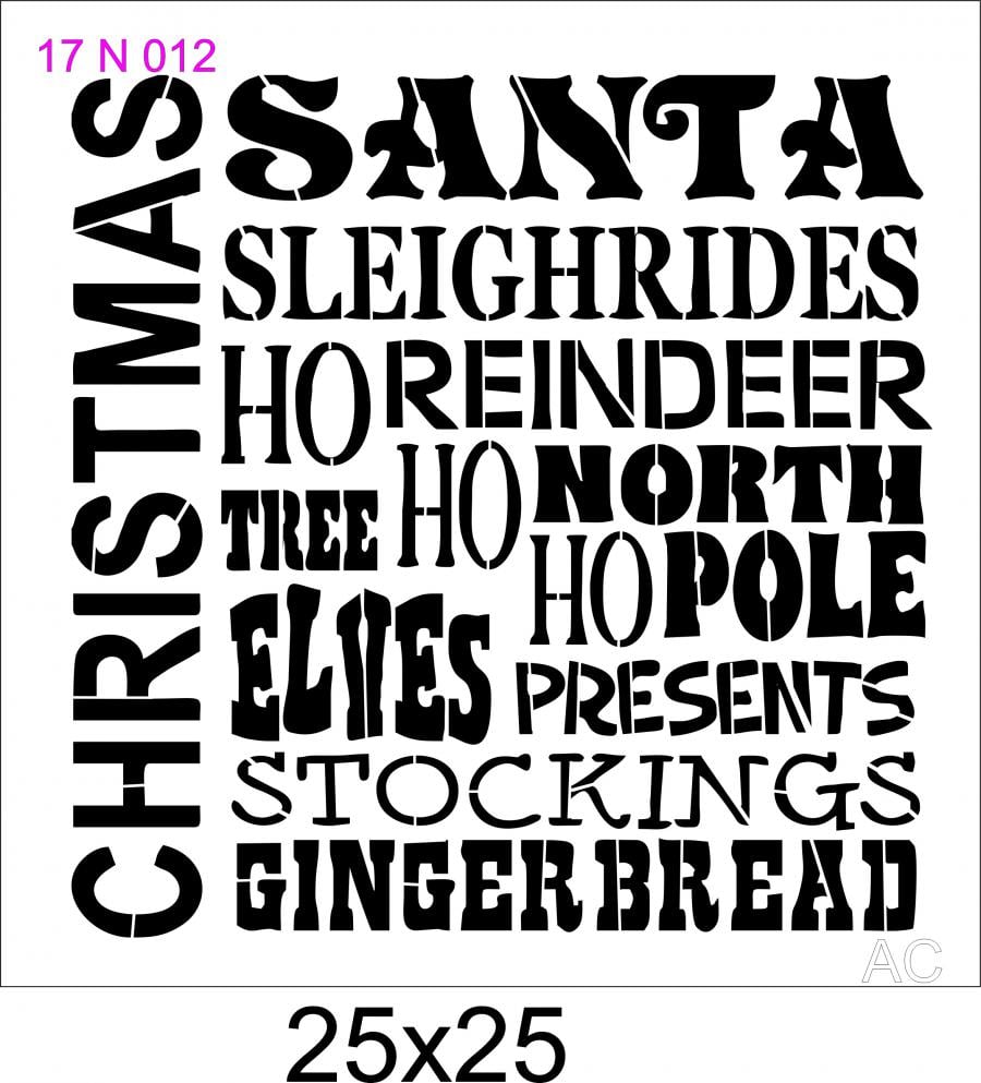 Stencil Texto Natal  17n012