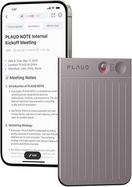 Plaud Note Gravador Que Transcreve e Resume Com Chatgpt 64GB