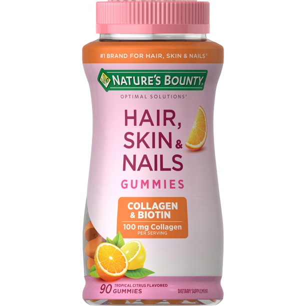 Hair Skin Nails Nature S Bounty Com Col Geno E Biotina Gomas Citrus Vitaminas