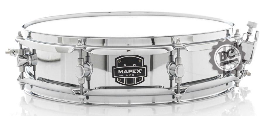 Caixa Mapex New MPX Steel Shell 13x3,5" Piccolo Modelo Novo casco Aço Cromado e 8 afinações