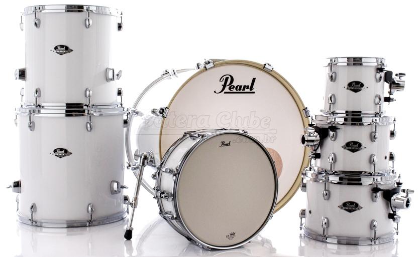 Bateria Pearl Export EXX Series Mahogany Pure White 20",8",10",12",14",16" (Shell Pack)
