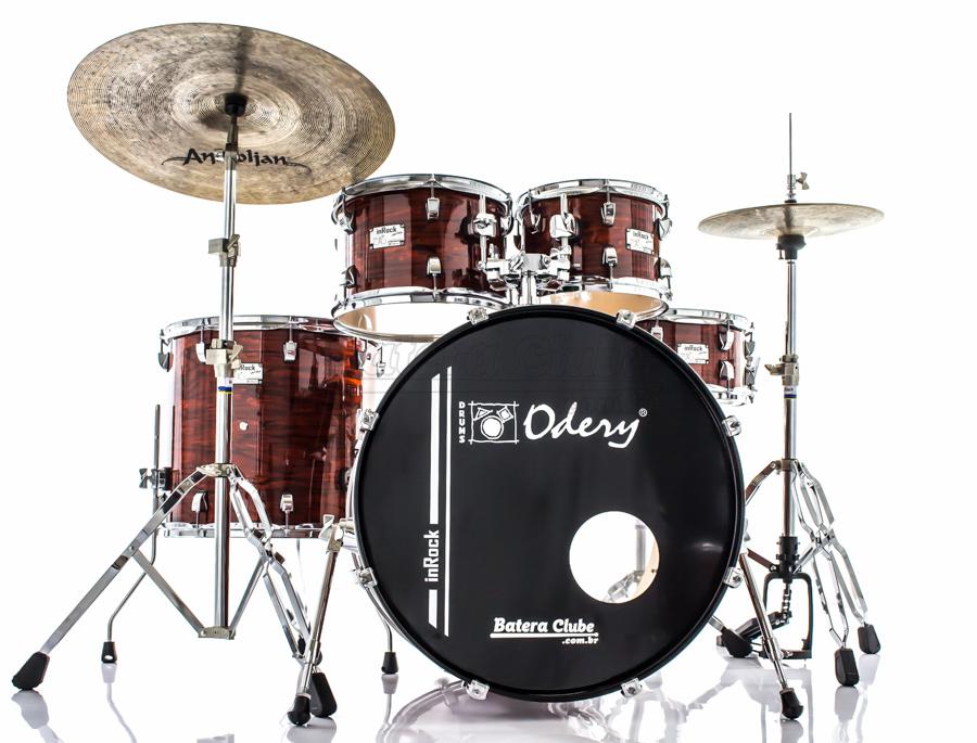 Bateria Odery inRock IR.220 Bloody Tiger 22",10",12",16" com Ferragens e Banco