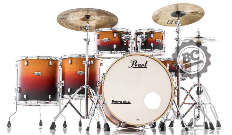 Bateria Pearl Decade Maple Ember Dawn 22",10",12",14",16" com Kit de Ferragens 830