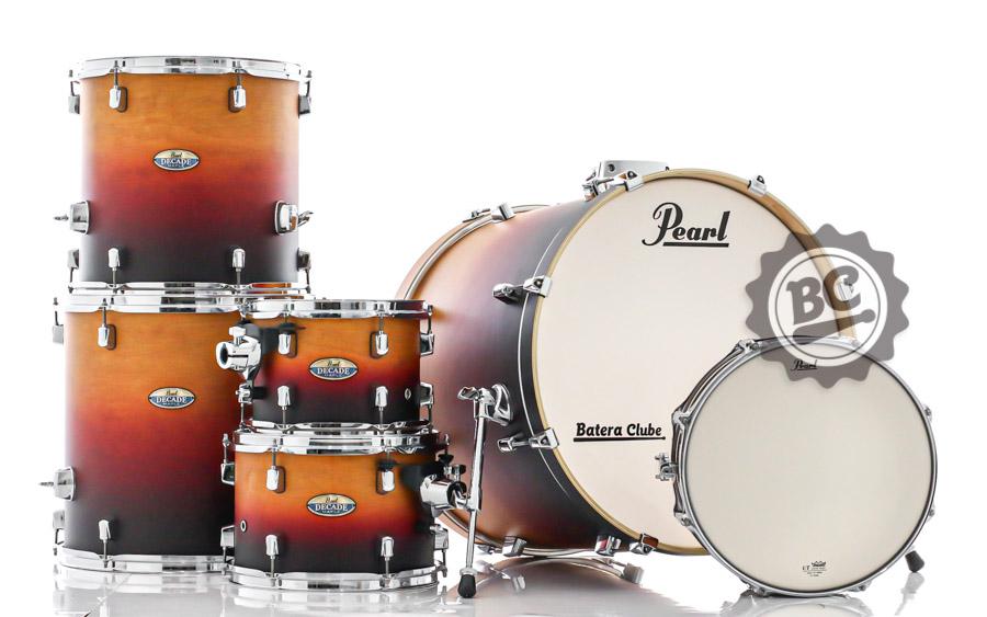 Bateria Pearl Decade Maple Ember Dawn 22",10",12",14",16" e Caixa 14x5.5" (Shell Pack)