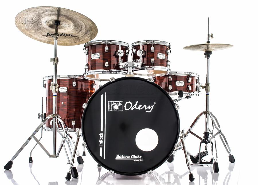 Bateria Odery inRock IR.200 Bloody Tiger 20",10",12",14" com Ferragens e Banco