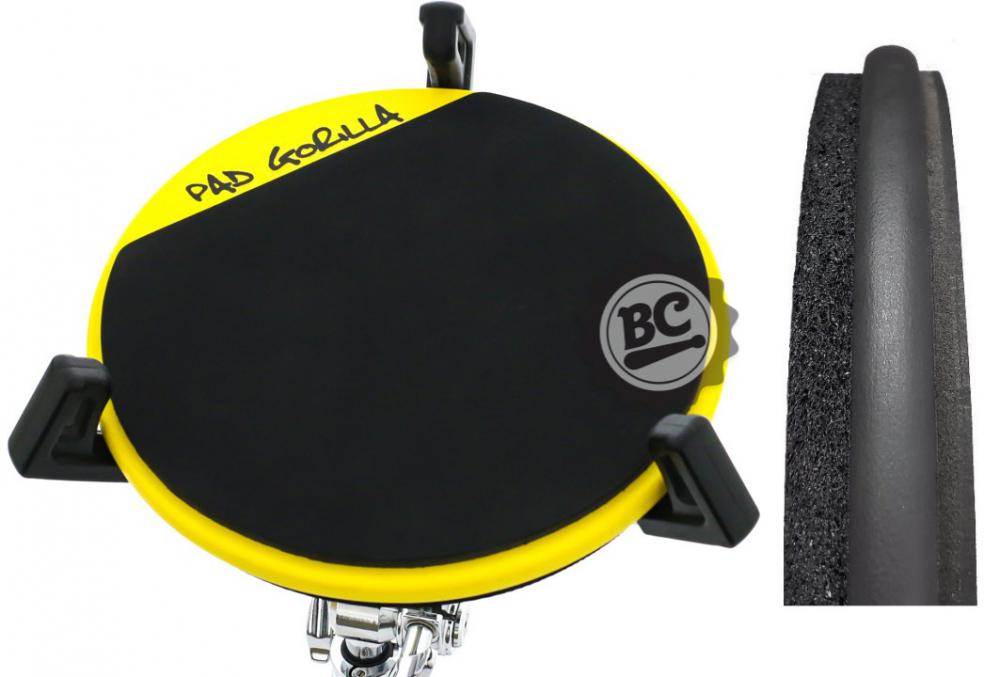 Pad de Estudo Gorilla Soft Pad 12" Amarelo PGSFAM12 borrachas duas densidades tecnologia micro bolha