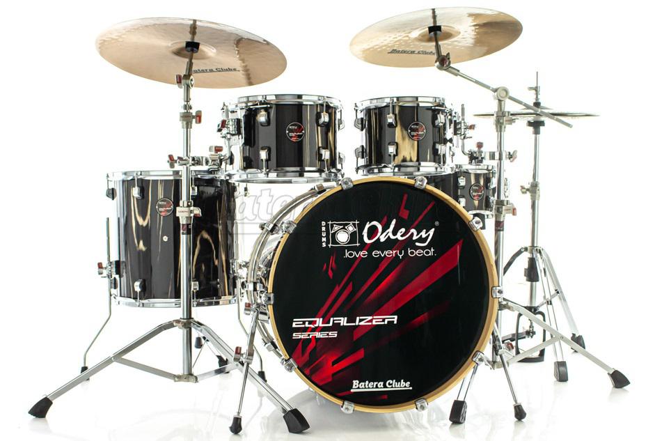 Bateria Odery Equalizer EQ.220 The Black Trees 22",10",12",16" com Ferragens e Cascos com Maple