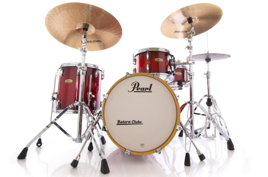 Bateria Pearl Session Studio Select Antique Crimson Jazz com Bumbo 18", Tom 12" e Surdo 14"