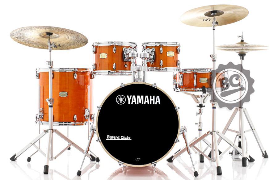 Bateria Yamaha Stage Custom Birch (Shell Pack) Honey Amber Lacquer 20",10",12",14" com Caixa