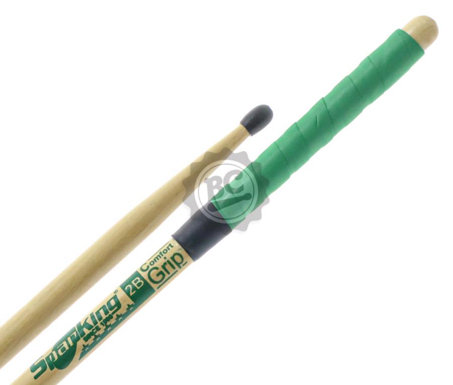 Baqueta Spanking by Zellmer Comfort Grip 2B com Ponta de Nylon Verde cabo emborrachado e menos lisa (116770)