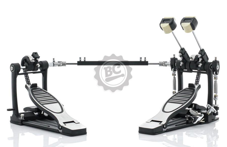 Pedal Duplo Hard Beat HBP-400 Double Chain Drive com Sistema de Corrente Dupla e Batedor de 4 Faces