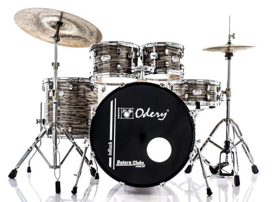 Bateria Odery inRock IR.200 Lunar Tiger 20",10",12",14" com Ferragens e Banco