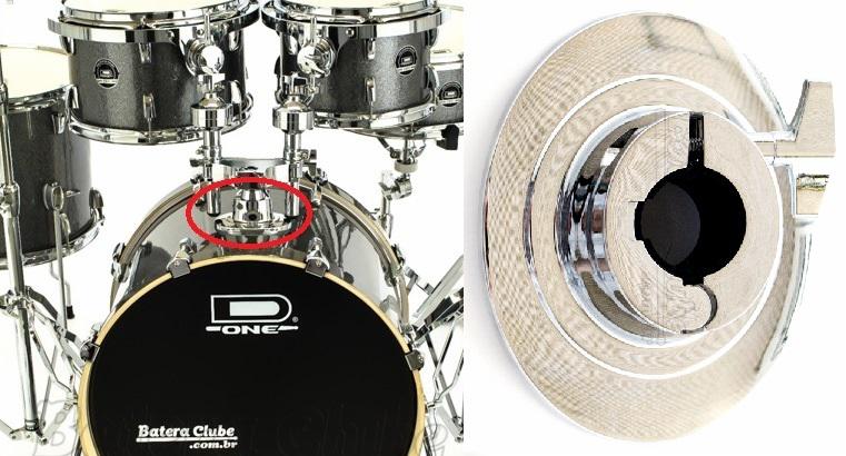 Base de Bumbo para Tons D-One DBB1 Tom Bass Drum Bracket para Tubos de 1"
