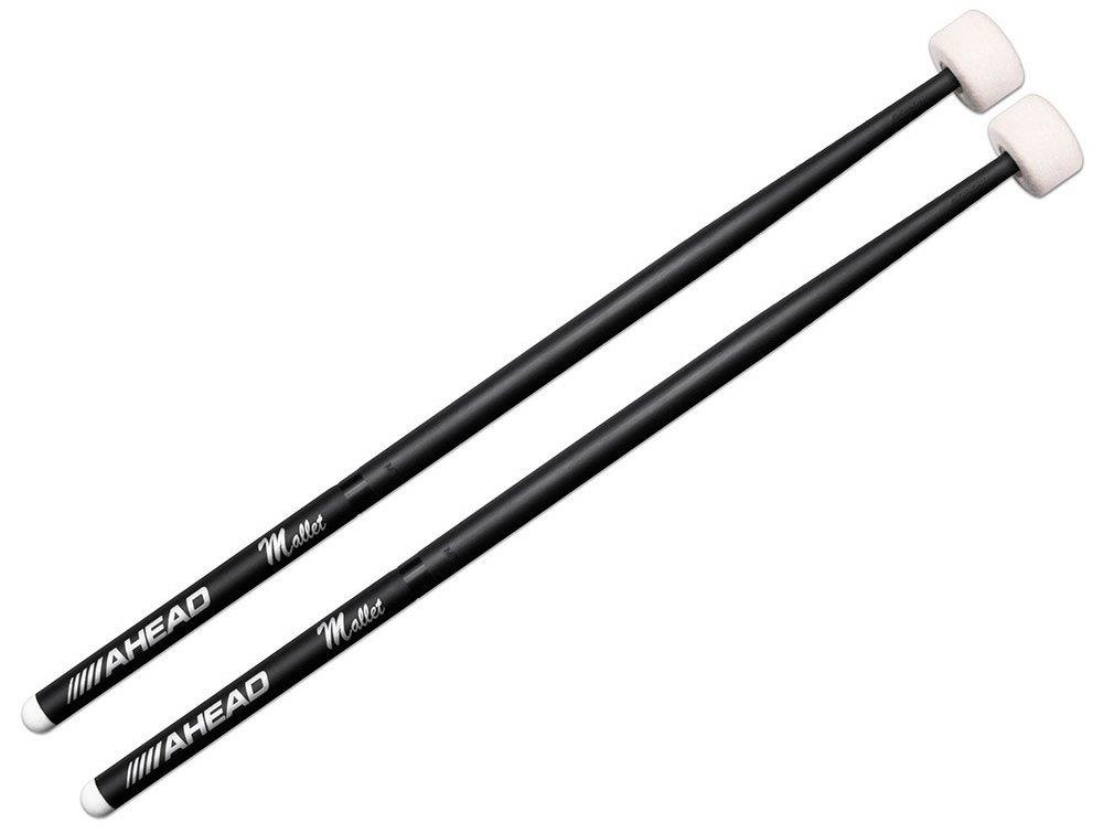 Baqueta Tipo Mallets Ahead Drumsticks Mallet Soft Felt MSA com Base de Alumínio e Poliuretano