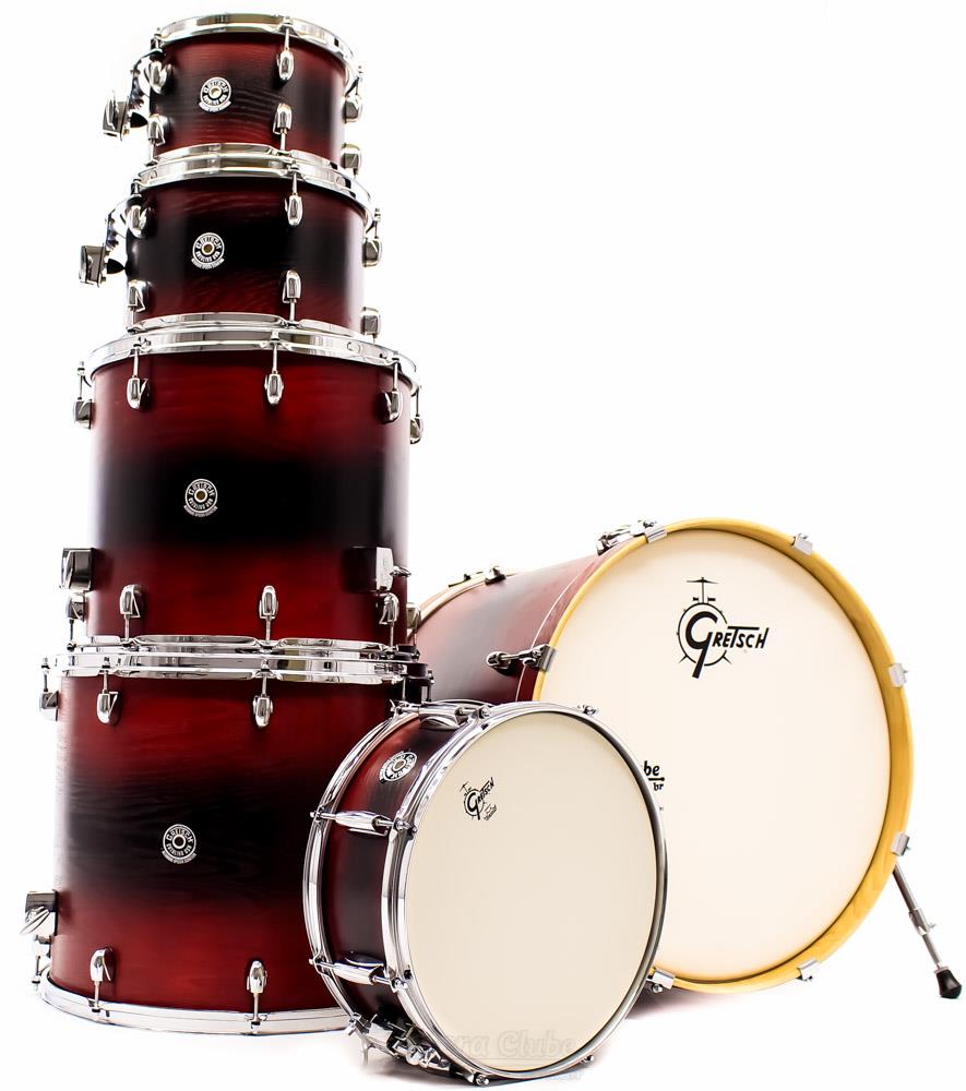 Bateria Gretsch Catalina Signature Alexandre Aposan Red Black Burst 22",10",12",16",18" (Shell Pack)