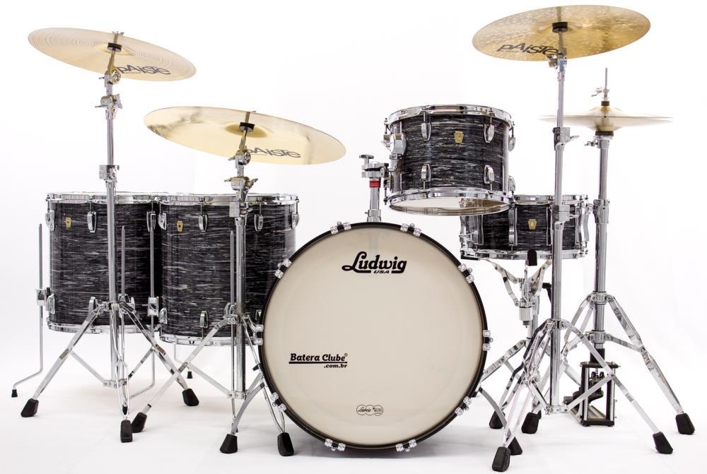 Bateria Ludwig Classic Maple Black Oyster Vintage Rock Set 22",13",16",18" (Shell Pack)