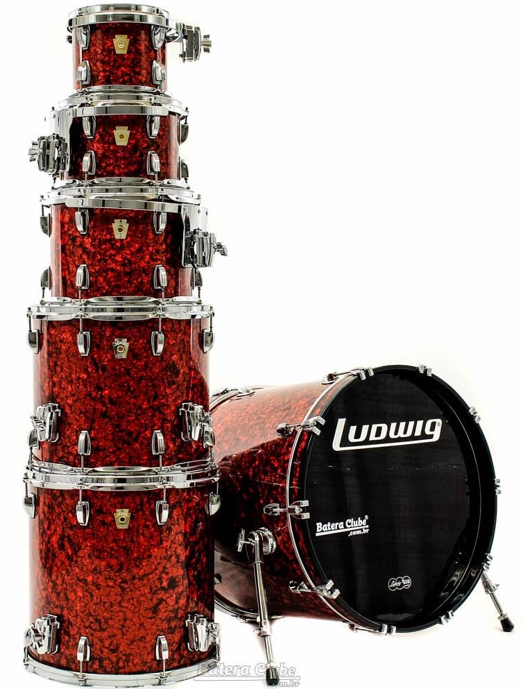 Bateria Ludwig Classic Maple Fast 5 Plus Sunset Diamond Pearl 22",8",10",12",15",16" Made in USA