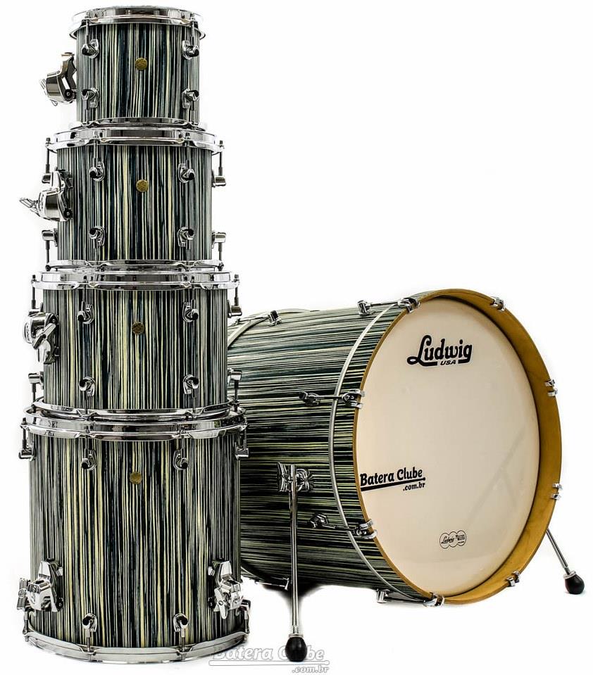 Bateria Ludwig Signet 105 Maple Fusion Plus Alpine Blue 20",8",10",12",14" Made in USA