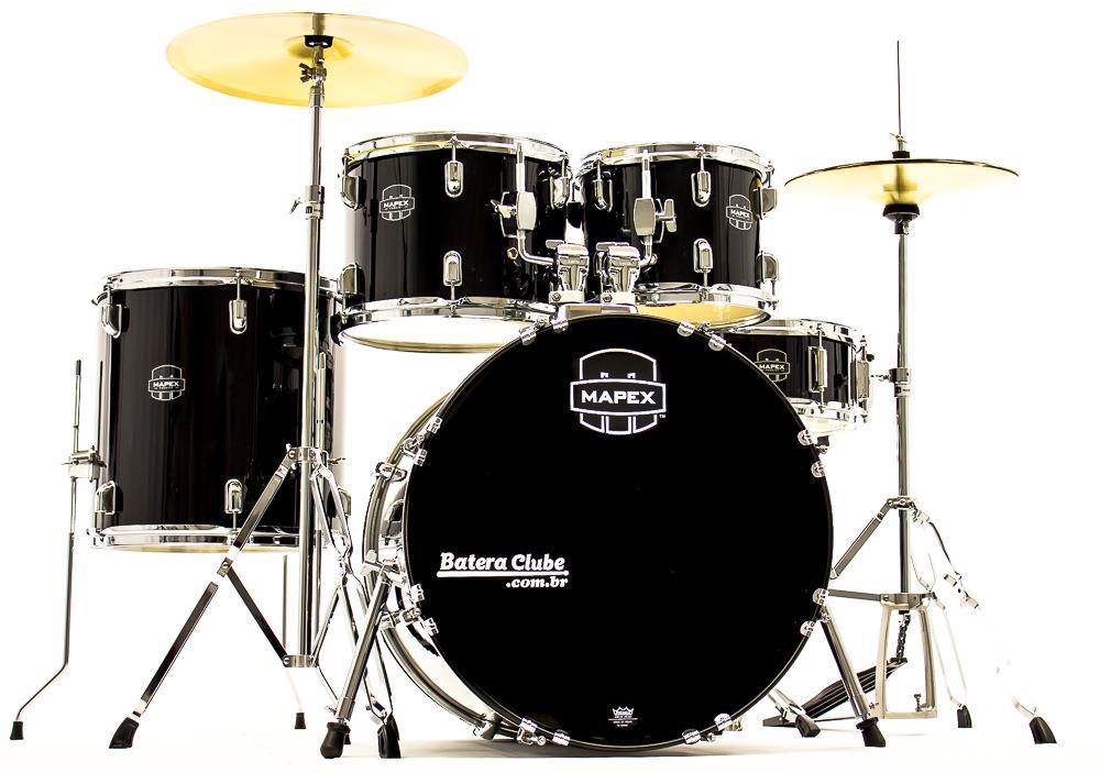 Bateria Mapex Prodigy Series Fusion Dark Black 20",10",12",14" Completa com Pratos e Ferragens