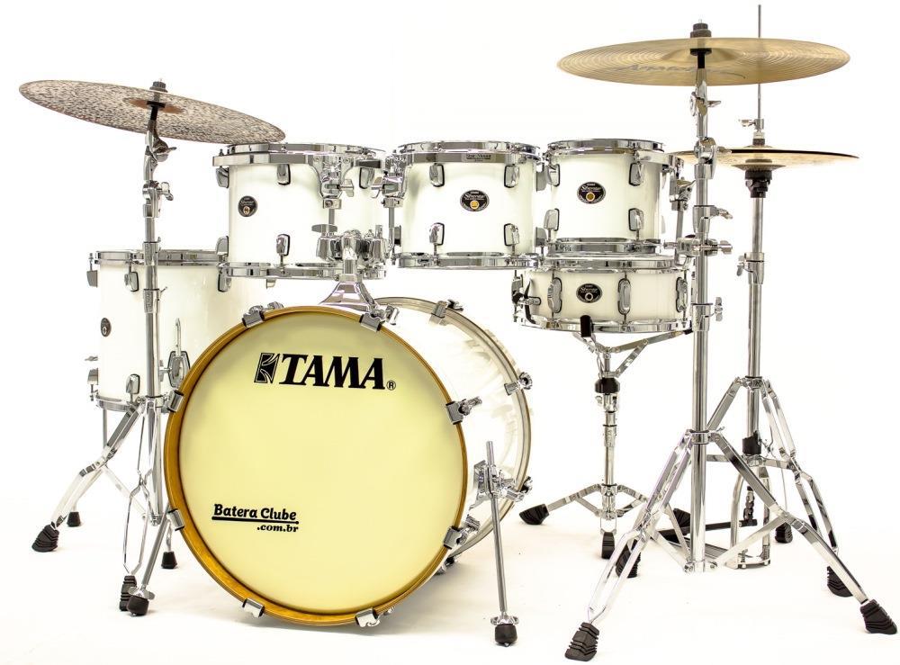 Bateria Tama Silverstar Custom Birch Piano White Lacquer 20",8",10",12",14" (Shell Pack)