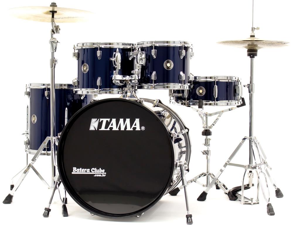 Bateria Tama Swingstar Fusion Set S50H4MNB Midnight Blue 20",10",12",14" com Kit de Ferragens