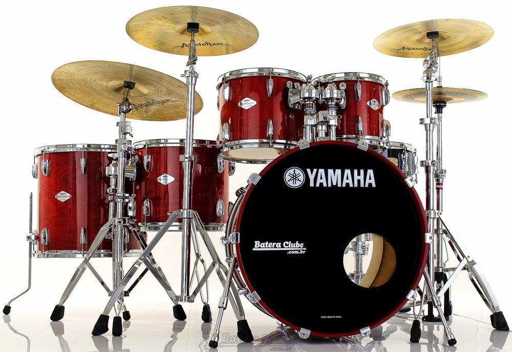 Bateria Yamaha Beech Custom Red Apple Lacquer 22",10",12",14",16" (Seminovo) Raridade Made in Japan