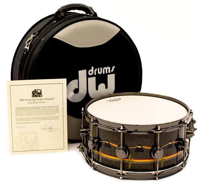 Caixa DW The Legend of The Icon Pink Floyd Nick Mason 14x6,5" Edição Limitada com Case e Certificado