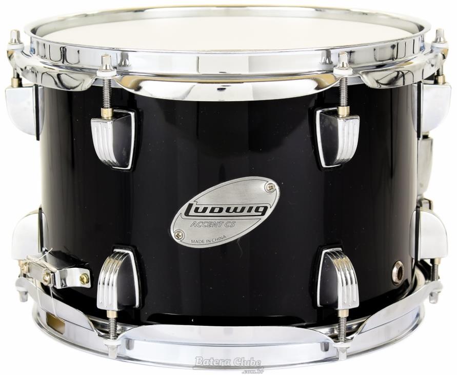 Caixa Ludwig Accent CS Metallic Black 10x7" com Sistema Flutuante Grátis
