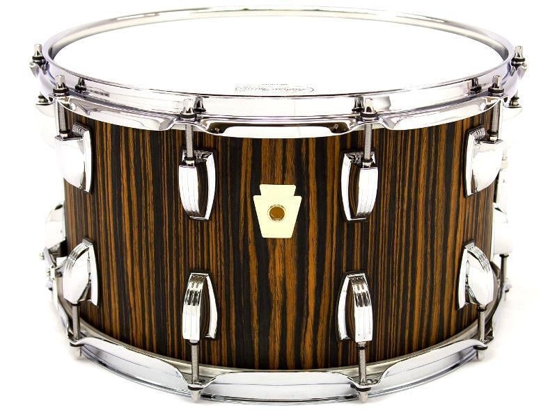 Caixa Ludwig Classic Maple Exotic Ebony Macassar 14x8" Made USA com Automático P85