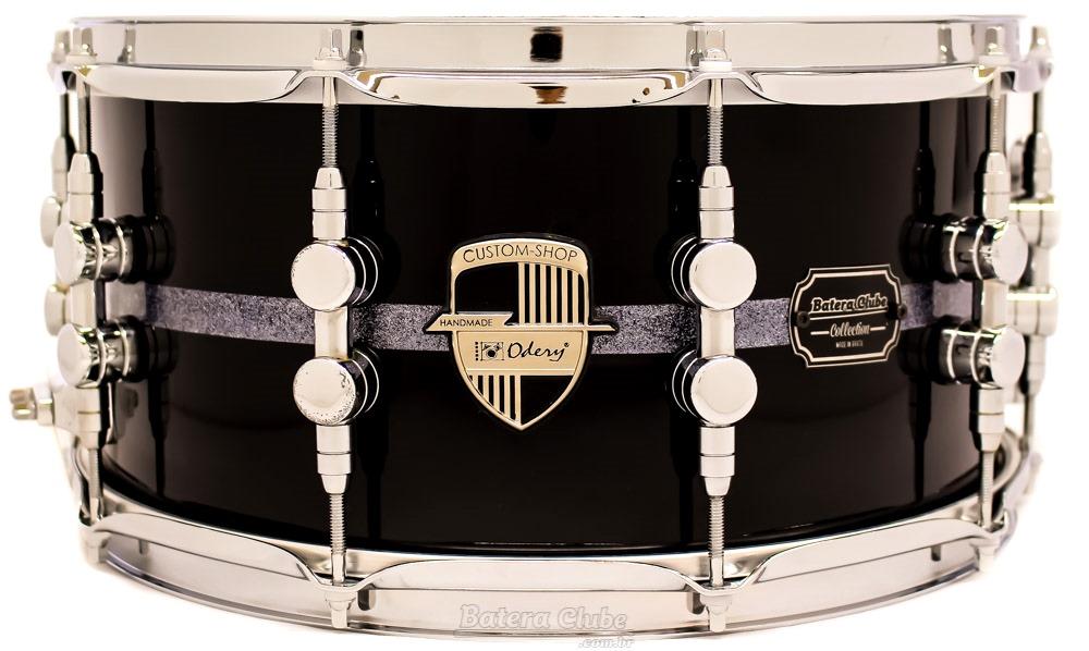 Caixa Odery Custom-Shop Limited Batera Clube Collection Mary Black 14x6,5" Casco Araucária 12mm