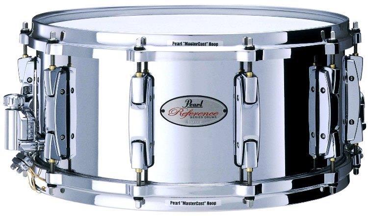 Caixa Pearl Reference Series Metal Solid Steel Shell 14x6,5" Super Pesada com + de 7KG