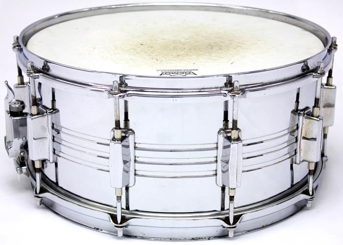 Caixa Pearl Vintage Made in Japan 1972 Chrome Over Brass 14x6,5" Sonoridade Incrível e Ótimo Estado