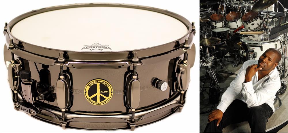 Caixa Tama Signature Palette John Blackwell Black Nickel Steel Shell 14x5,5" (Made in Japan)