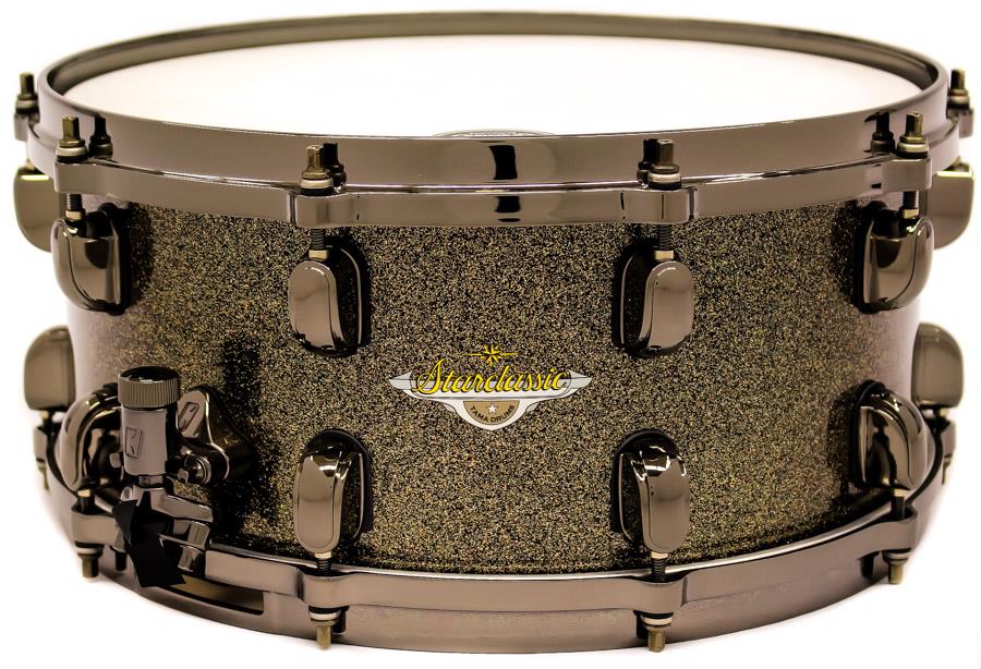 Caixa Tama Starclassic Bubinga Galaxy Chameleon Sparkle 14x6,5" com Aros Die-Cast