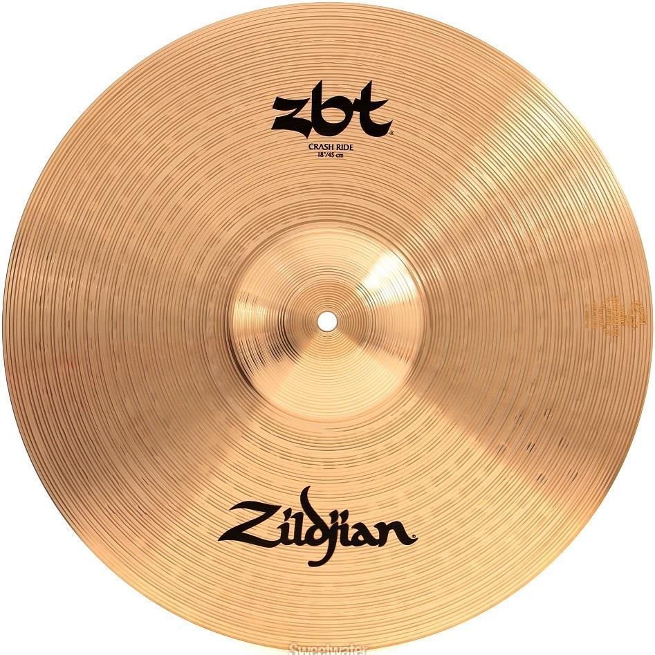 Crash Ride Zildjian ZBT 18" com Novo Martelamento e Bronze
