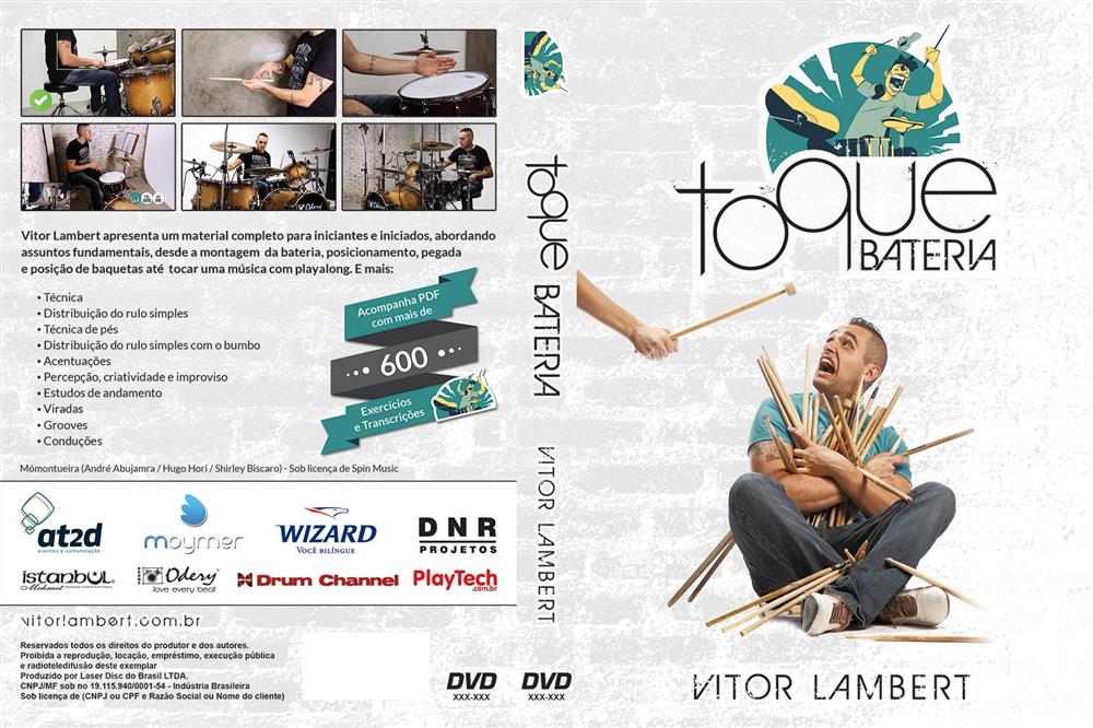 DVD Toque Bateria com Vítor Lambert com Mais de 2 Horas de Conteúdo Completo
