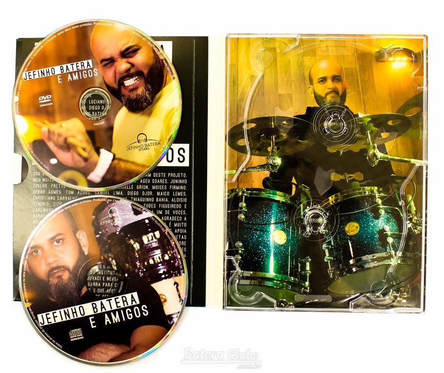 DVD e CD Jefinho Batera e Amigos tocando lindas músicas Gospel, Pop, Funk, Samba e Fusion